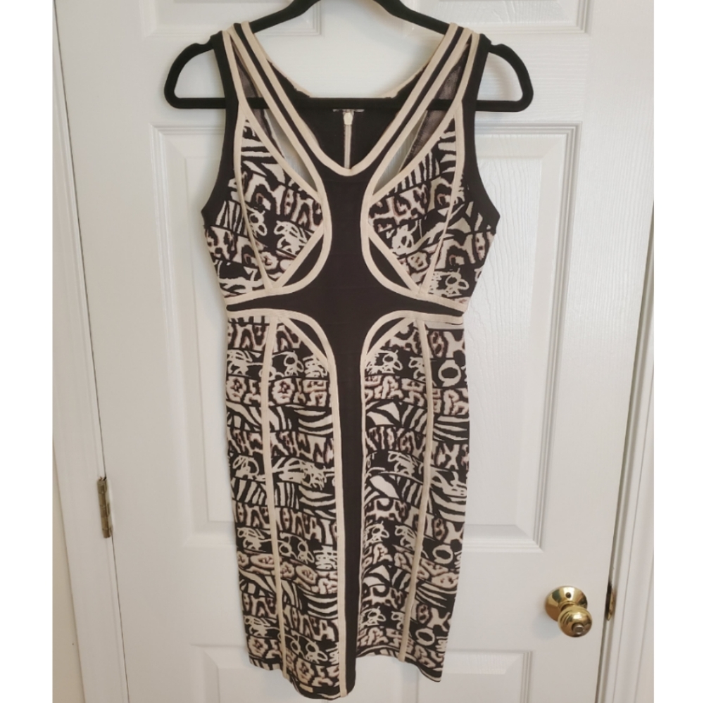 HERVE LEGER - Tribal Print Bandage Dress
